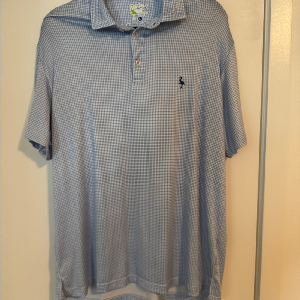 Tailorbyrd Blue Polo Shirt with Classic Design and Short Sleeves